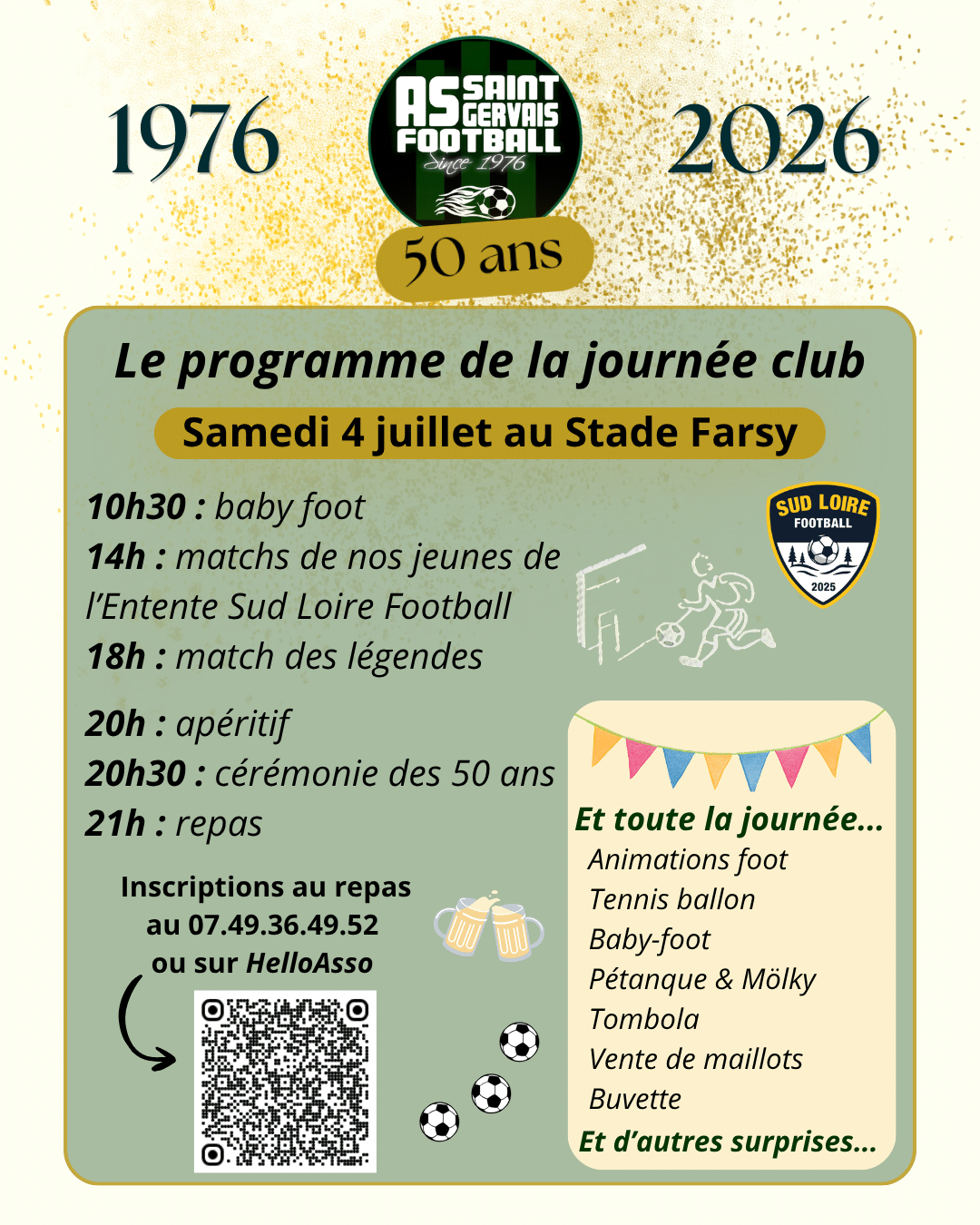 Affiche 50 ans foot